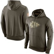 Wholesale Cheap Men's Kansas City Chiefs Nike Olive Salute To Service KO Performance Hoodie