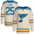 Wholesale Cheap Men's St. Louis Blues #25 Jordan Kyrou Cream 2022 Winter Classic Stitched Jersey