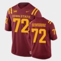 Wholesale Cheap Men Iowa State Cyclones #72 Jake Remsburg College Football Cardinal Replica Jersey