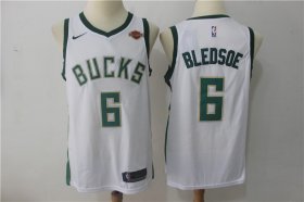 Wholesale Cheap Men\'s Milwaukee Bucks #6 Eric Bledsoe White 2017-2018 Nike Swingman Stitched NBA Jersey