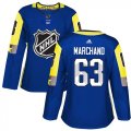 Wholesale Cheap Adidas Bruins #63 Brad Marchand Royal 2018 All-Star Atlantic Division Authentic Women's Stitched NHL Jersey