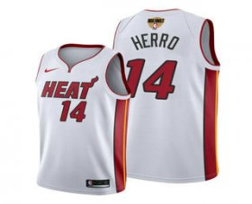 Wholesale Cheap Men\'s Miami Heat #14 Tyler Herro White 2020 Finals Bound Association Edition Stitched NBA Jersey