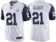 Wholesale Cheap Men Dallas Cowboys #21 Ezekiel Elliott Color Rush 60th Anniversary Vapor Untouchable Stitched NFL Nike Limited Jersey