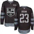 Wholesale Cheap Adidas Kings #23 Dustin Brown Black 1917-2017 100th Anniversary Stitched NHL Jersey