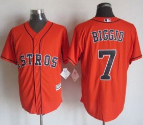 Wholesale Cheap Astros #7 Craig Biggio Orange New Cool Base Stitched MLB Jersey