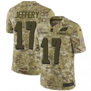 Wholesale Cheap Nike Eagles #17 Alshon Jeffery Camo Youth Stitched NFL Limited 2018 Salute to Service Jersey