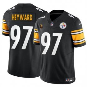 Cheap Men\'s Pittsburgh Steelers #97 Cameron Heyward Black F.U.S.E. With Walter Payton Patch Vapor Limited Football Stitched Jersey