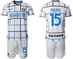 Wholesale Cheap Men 2020-2021 club Inter milan away 15 white Soccer Jerseys