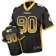 Wholesale Cheap Nike Steelers #90 T. J. Watt Black Team Color Youth Stitched NFL Elite Drift Fashion Jersey