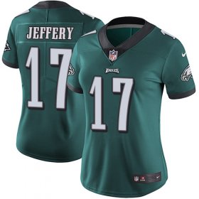 Wholesale Cheap Nike Eagles #17 Alshon Jeffery Midnight Green Team Color Women\'s Stitched NFL Vapor Untouchable Limited Jersey