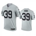 Wholesale Cheap Men's Las Vegas Raiders #39 Nate Hobbs Silver Inverted Legend Jersey