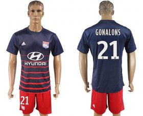 Wholesale Cheap Lyon #21 Gonalons Away Soccer Club Jersey