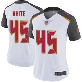 Wholesale Cheap Nike Buccaneers #45 Devin White White Women\'s Stitched NFL Vapor Untouchable Limited Jersey