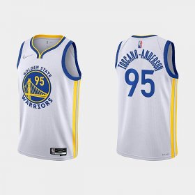 Wholesale Cheap Mens Golden State Warriors #95 Juan Toscano-Anderson 2022 white Stitched Basketball Jersey