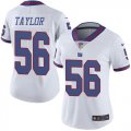 Wholesale Cheap Nike Giants #56 Lawrence Taylor White Women's Stitched NFL Limited Rush Jersey