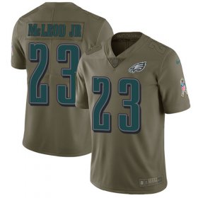 Wholesale Cheap Nike Eagles #23 Rodney McLeod Jr Olive Men\'s Stitched NFL Limited 2017 Salute To Service Jersey