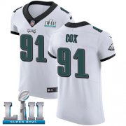 Wholesale Cheap Nike Eagles #91 Fletcher Cox White Super Bowl LII Men's Stitched NFL Vapor Untouchable Elite Jersey