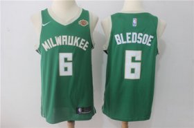 Wholesale Cheap Men\'s Milwaukee Bucks #6 Eric Bledsoe Green 2017-2018 Nike Swingman Stitched NBA Jersey