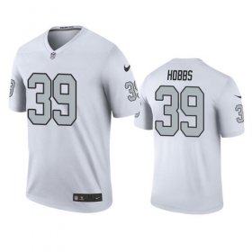 Wholesale Cheap Men\'s Las Vegas Raiders #39 Nate Hobbs White Color Rush Legend Jersey