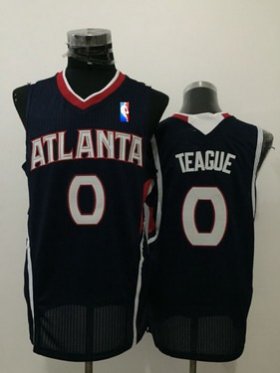 Wholesale Cheap Men\'s Atlanta Hawks #0 Jeff Teague Navy Blue Swingman Jersey