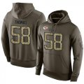 Wholesale Cheap NFL Men's Nike Kansas City Chiefs #58 Derrick Thomas Stitched Green Olive Salute To Service KO Performance Hoodie