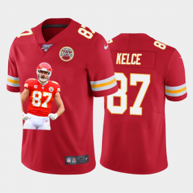 Cheap Kansas City Chiefs #87 Travis Kelce Nike Team Hero 7 Vapor Limited NFL 100 Jersey Red