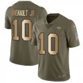 Wholesale Cheap Nike Jaguars #10 Laviska Shenault Jr. Olive/Gold Men's Stitched NFL Limited 2017 Salute To Service Jersey