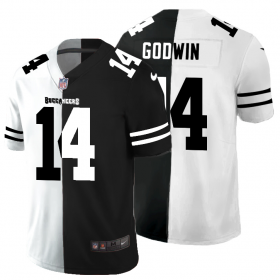 Cheap Tampa Bay Buccaneers #14 Chris Godwin Men\'s Black V White Peace Split Nike Vapor Untouchable Limited NFL Jersey