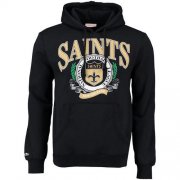 Wholesale Cheap Men's New Orleans Saints Mitchell & Ness Black Fair Catch Pullover Hoodie