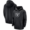 Wholesale Cheap Las Vegas Raiders Nike Sideline Performance Player Pullover Hoodie Black