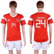 Wholesale Cheap Russia #24 Golovin Home Soccer Country Jersey