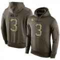 Wholesale Cheap NFL Men's Nike Minnesota Vikings #3 Blair Walsh Stitched Green Olive Salute To Service KO Performance Hoodie