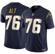 Cheap Men's Los Angeles Chargers #76 Joe Alt Navy 2024 Draft F.U.S.E. Vapor Limited Football Stitched Jersey