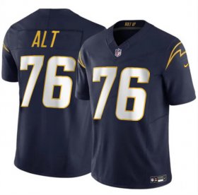 Cheap Men\'s Los Angeles Chargers #76 Joe Alt Navy 2024 Draft F.U.S.E. Vapor Limited Football Stitched Jersey