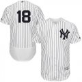 Wholesale Cheap Yankees #18 Johnny Damon White Strip Flexbase Authentic Collection Stitched MLB Jersey