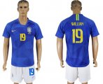 Wholesale Cheap Brazil #19 Willian Away Soccer Country Jersey