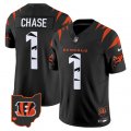 Cheap Men's Cincinnati Bengals #1 Ja'Marr Chase Black F.U.S.E. Special Vapor Untouchable Limited Stitched Football Jersey