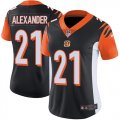 Wholesale Cheap Nike Bengals #21 Mackensie Alexander Black Team Color Women's Stitched NFL Vapor Untouchable Limited Jersey