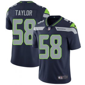 Wholesale Cheap Nike Seahawks #58 Darrell Taylor Steel Blue Team Color Men\'s Stitched NFL Vapor Untouchable Limited Jersey