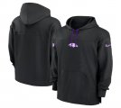 Cheap Men's Baltimore Ravens Black Performance Pullover Hoodie