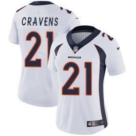 Wholesale Cheap Nike Broncos #21 Su\'a Cravens White Women\'s Stitched NFL Vapor Untouchable Limited Jersey