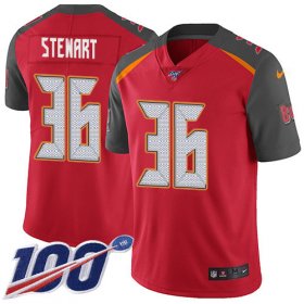 Wholesale Cheap Nike Buccaneers #36 M.J. Stewart Red Team Color Men\'s Stitched NFL 100th Season Vapor Untouchable Limited Jersey