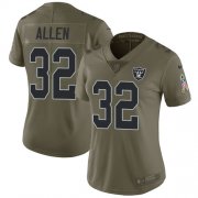 Wholesale Cheap Nike Raiders #32 Marcus Allen Olive Women's Stitched NFL Limited 2017 Salute to Service Jersey