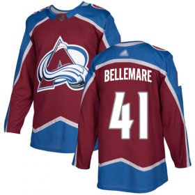 Wholesale Cheap Adidas Avalanche #41 Pierre-Edouard Bellemare Burgundy Home Authentic Stitched Youth NHL Jersey