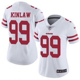 Wholesale Cheap Nike 49ers #99 Javon Kinlaw White Women\'s Stitched NFL Vapor Untouchable Limited Jersey