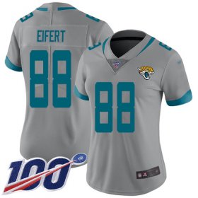 Wholesale Cheap Nike Jaguars #88 Tyler Eifert Silver Women\'s Stitched NFL Limited Inverted Legend 100th Season Jersey