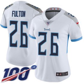 Wholesale Cheap Nike Titans #26 Kristian Fulton White Women\'s Stitched NFL 100th Season Vapor Untouchable Limited Jersey