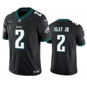 Wholesale Cheap Men's Philadelphia Eagles #2 Darius Slay JR Black 2023 F.U.S.E. With 2-Star C Patch Vapor Untouchable Limited Football Stitched Jersey