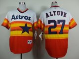 Wholesale Cheap Astros #27 Jose Altuve White/Orange 1980 Turn Back The Clock Stitched MLB Jersey