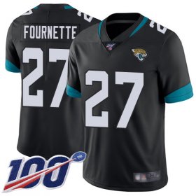 Wholesale Cheap Nike Jaguars #27 Leonard Fournette Black Team Color Men\'s Stitched NFL 100th Season Vapor Limited Jersey